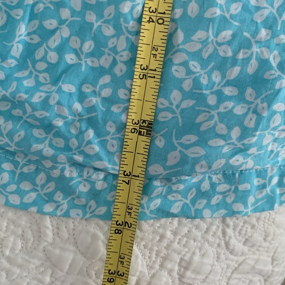 DRAPER JAMES RSVP Keyhole Pleat Neck Dress‎ Turquoise Blue White XXL  NWT - Picture 11 of 12